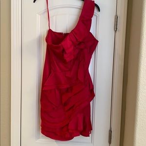 BCBG Maxazria one shoulder dress